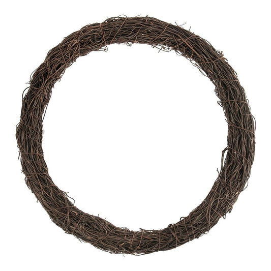 Dark Rattan Grapevine Wreath Base - 40cm 15.7 Inch