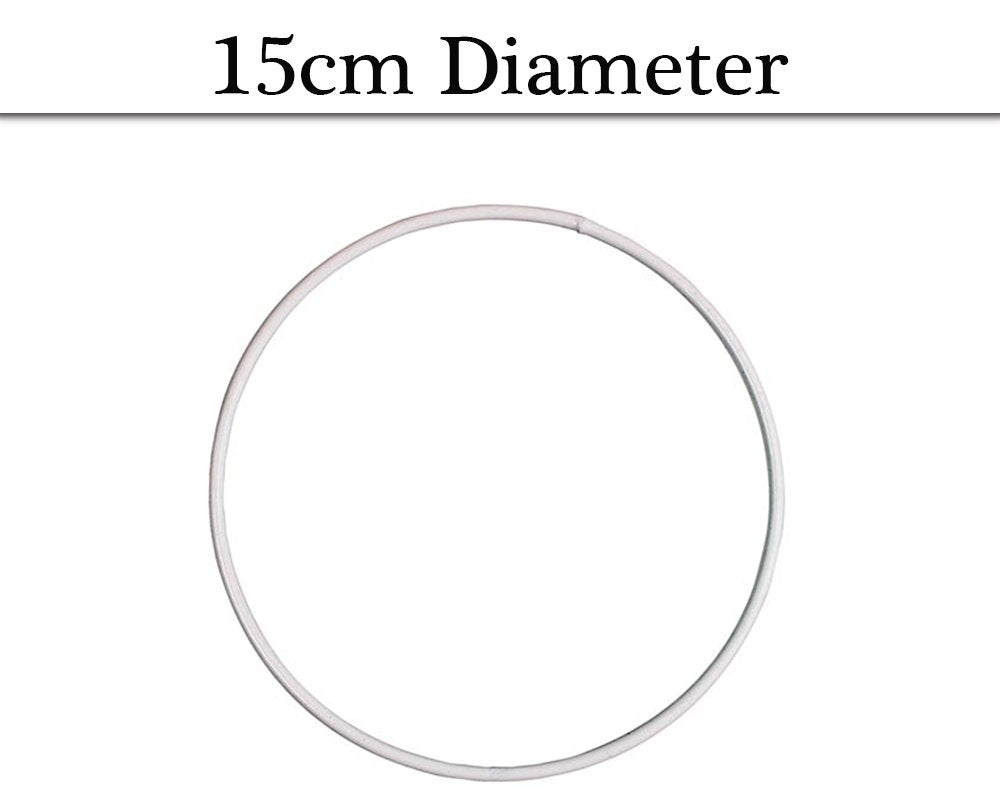 15cm White Coated Metal Ring for Crafts