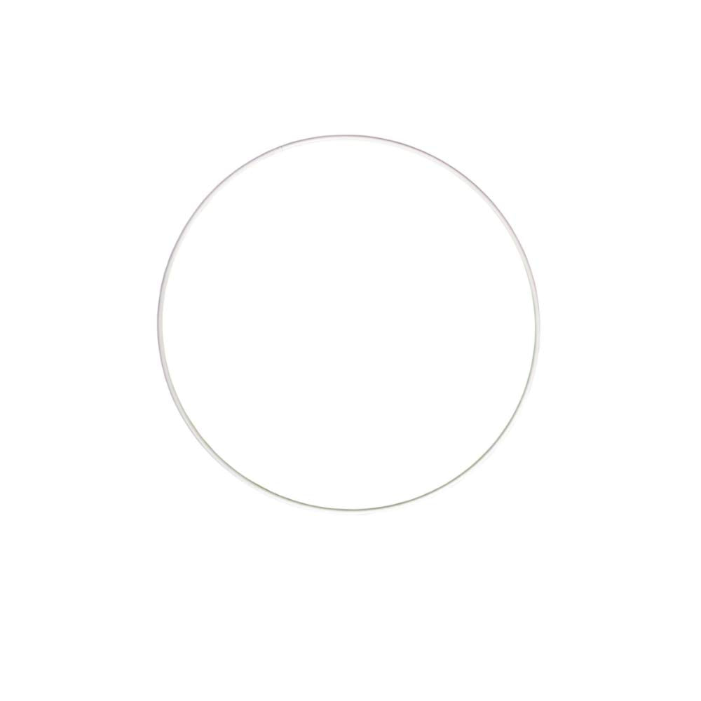 20cm White Coated Metal Ring for Crafts