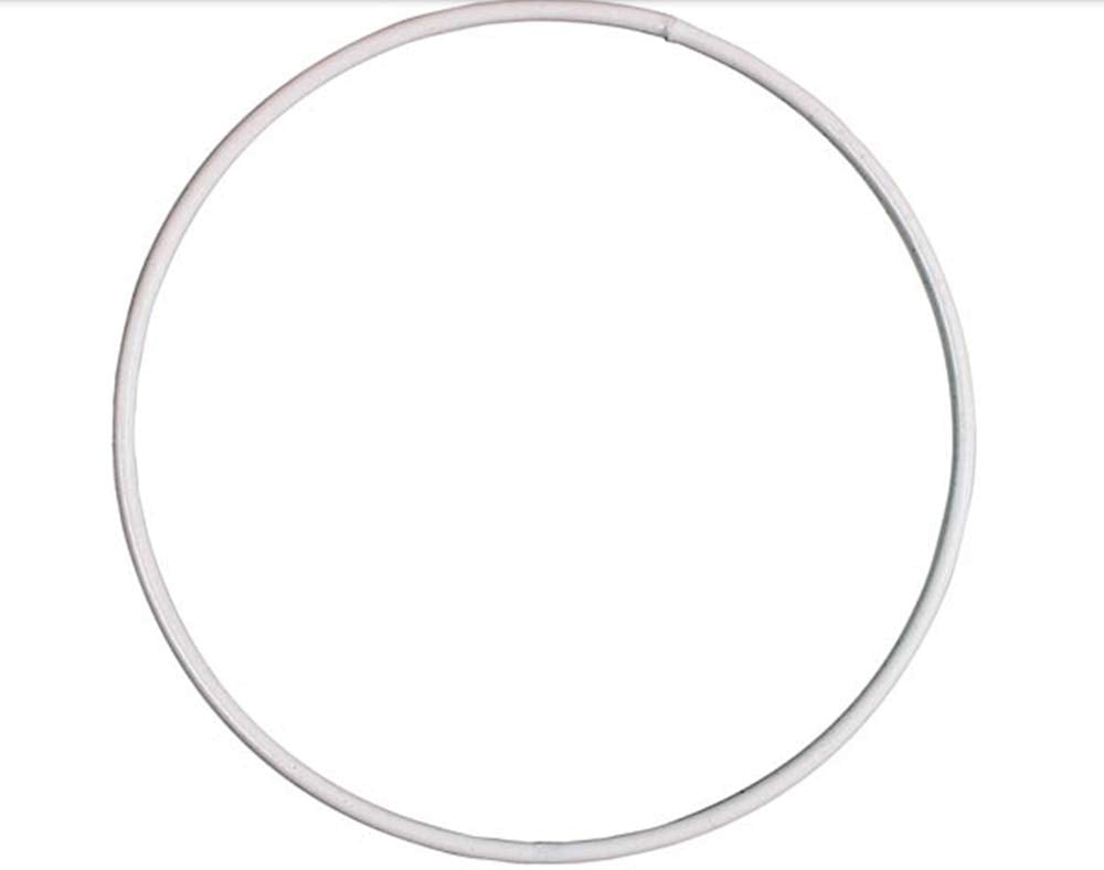 25cm White Coated Metal Ring for Crafts