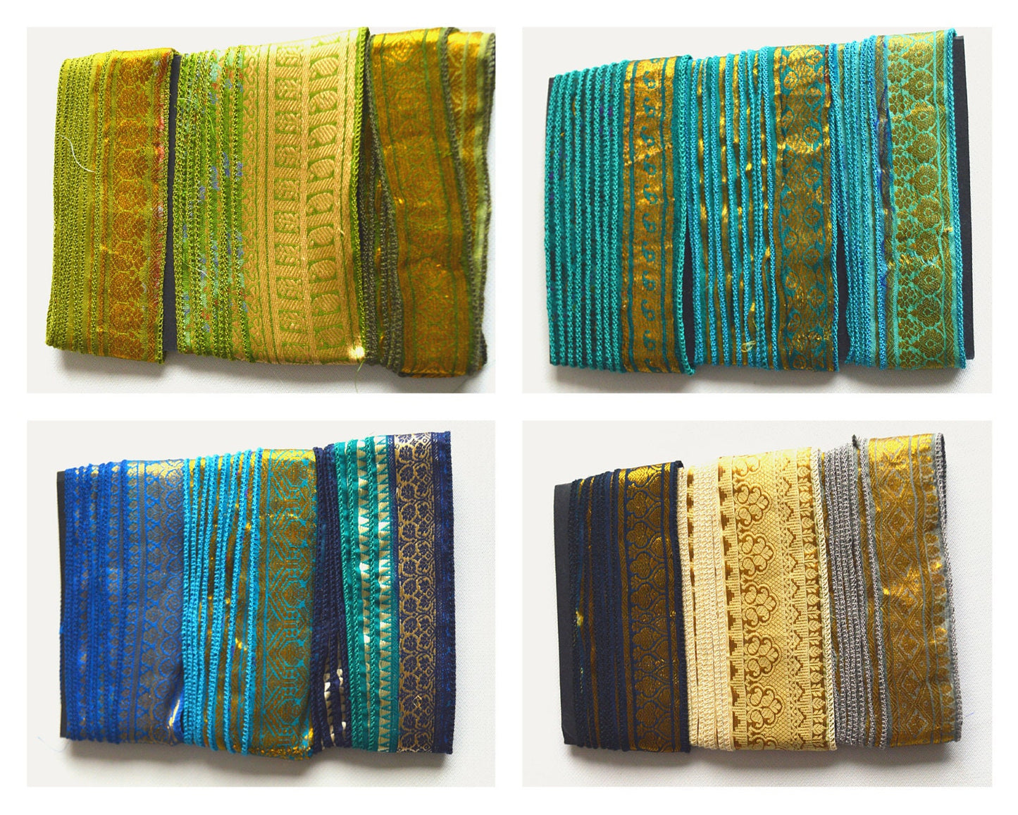 Handmade Vibrant Vintage Sari Borders Ribbon Trim 5 Metre Packs