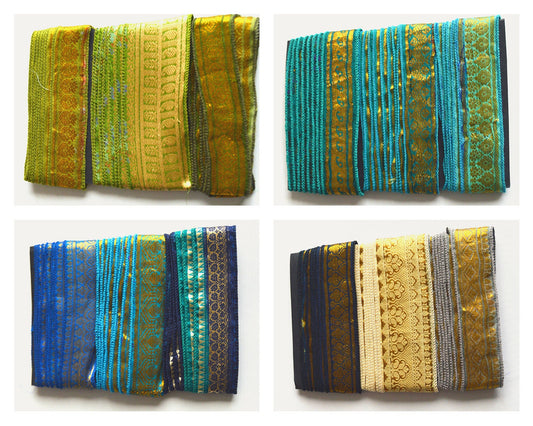 Handmade Vibrant Vintage Sari Borders Ribbon Trim 5 Metre Packs