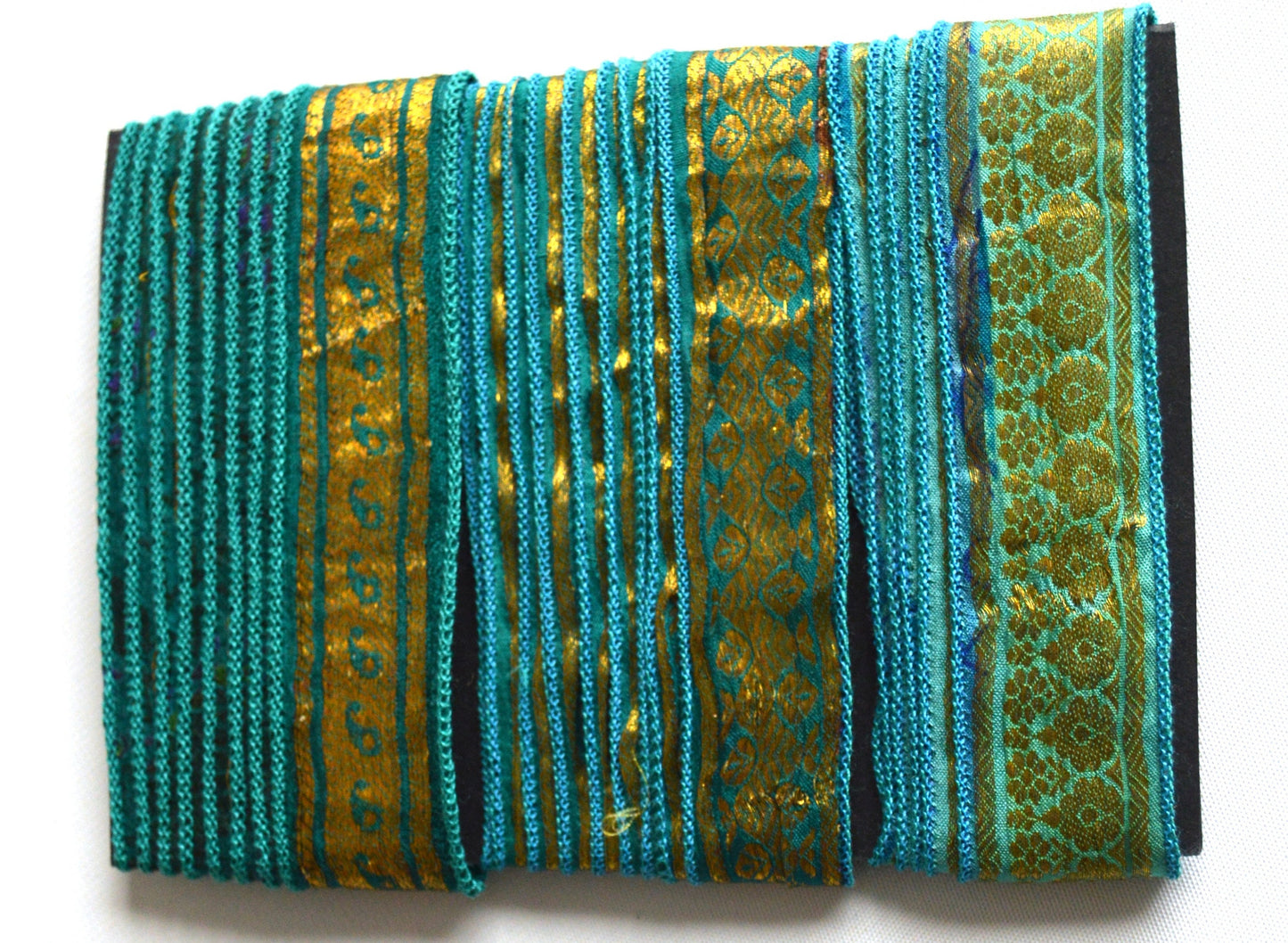 Handmade Vibrant Vintage Sari Borders Ribbon Trim 5 Metre Packs