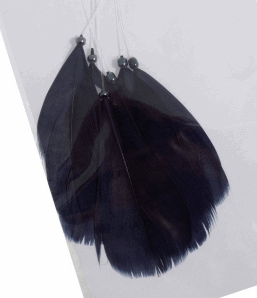 Royal Blue Feather Pick 7cm - Pack of 6