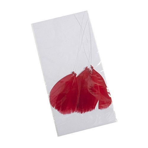 Red Feather Pick 7cm - Pack of 6