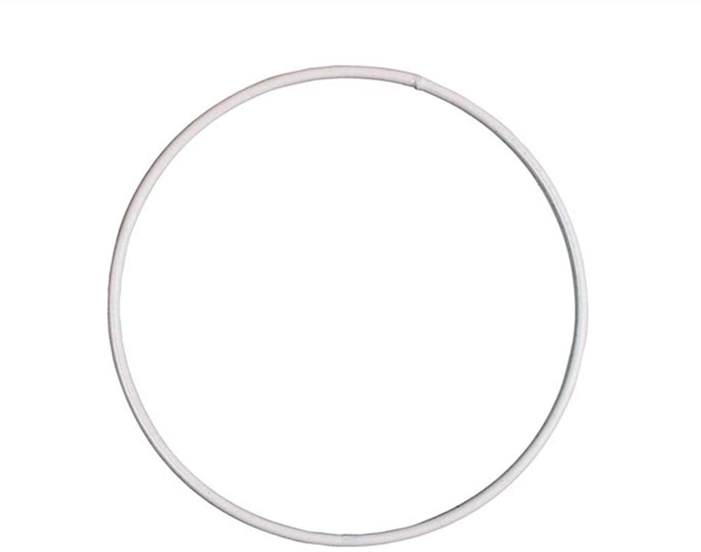 25cm White Coated Metal Ring for Crafts
