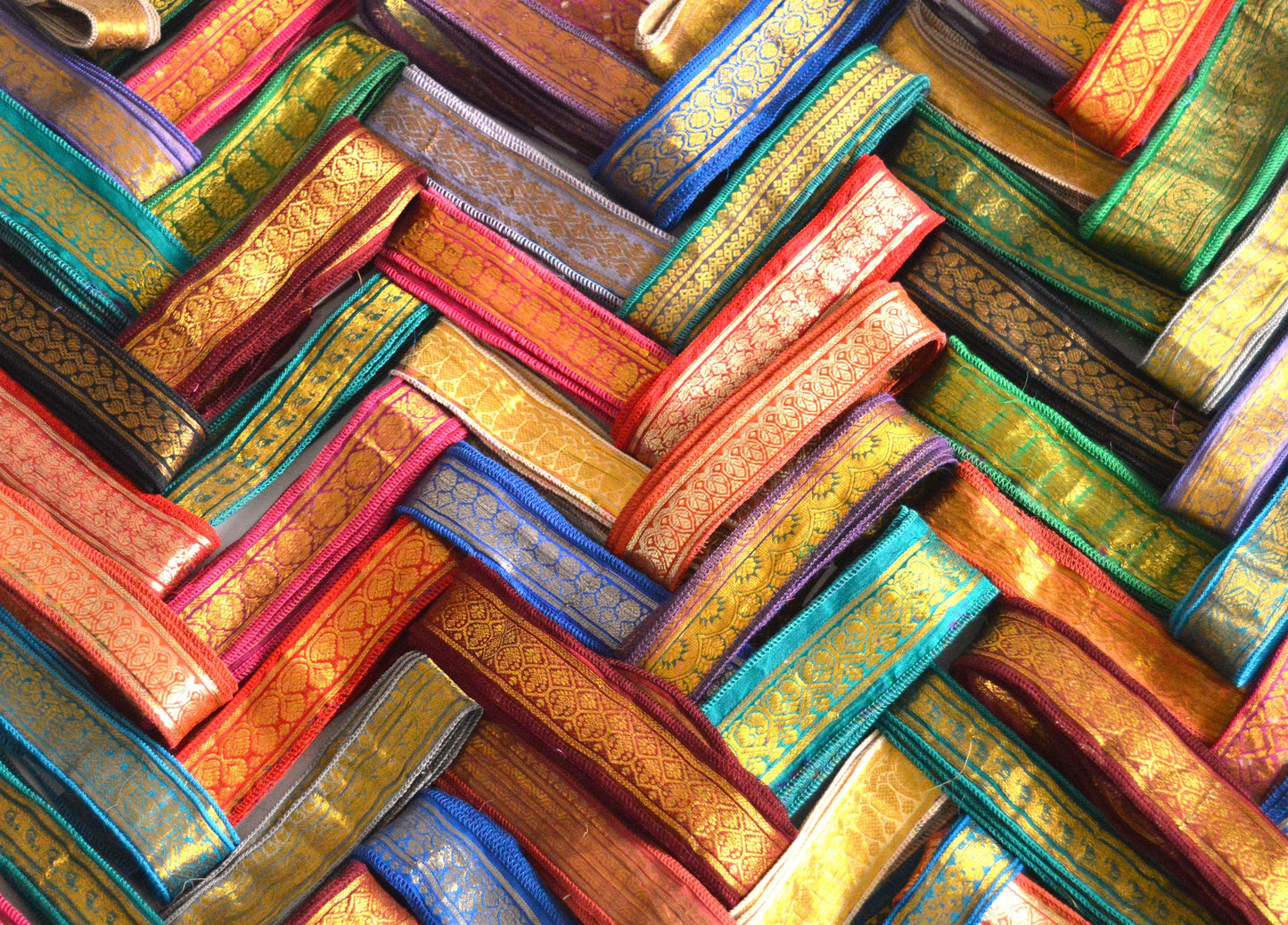 10 Metres Vibrant Vintage Sari Borders Ribbon Trim