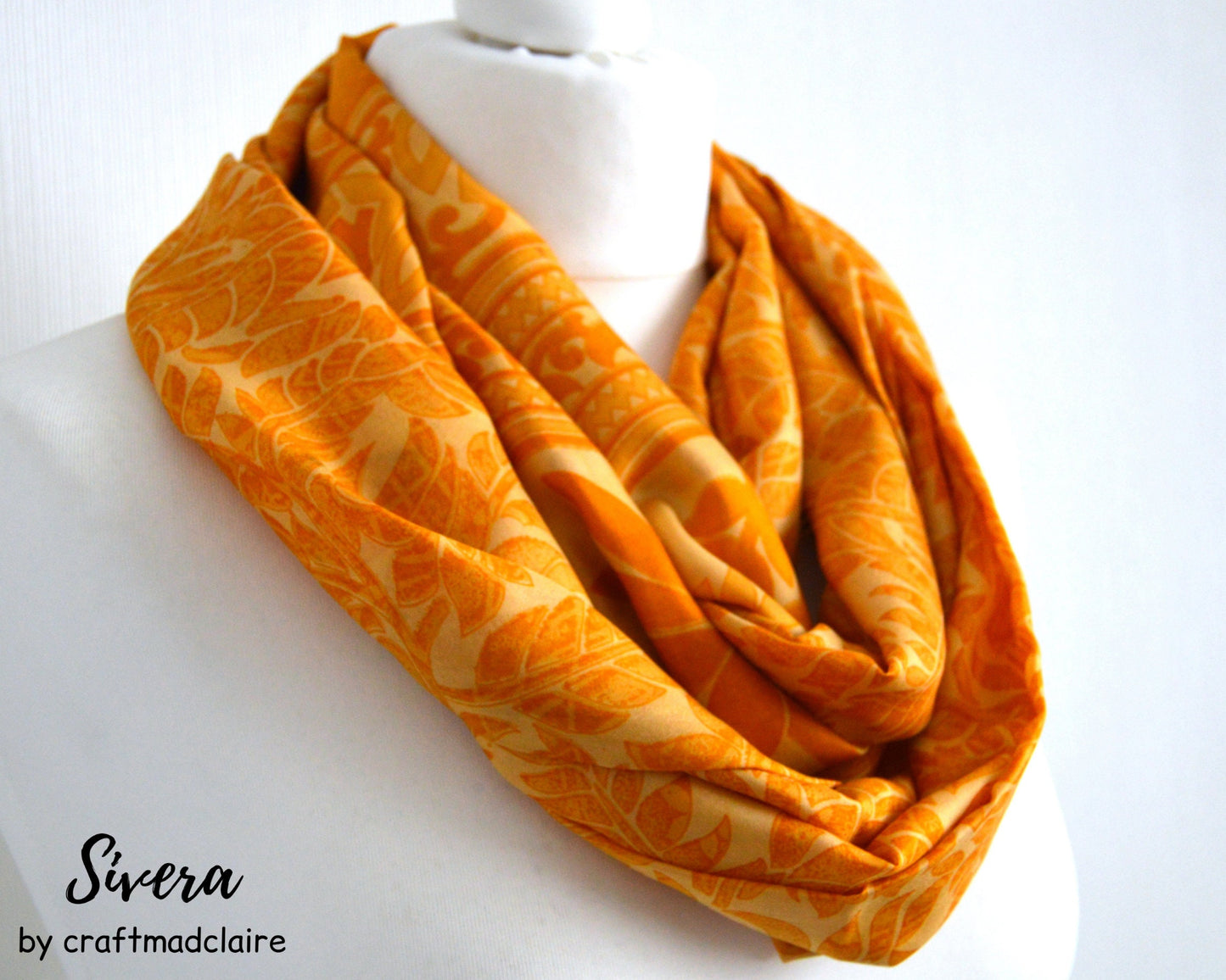 Golden Yellow Sari Silk Scarf - Sophisticated Boho  Pastel Womens Scarf - Eco Friendly Upcycled Mum Mom Sister Friend Teacher Nurse Gift