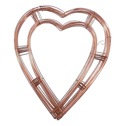Wreath Heart Shaped Flat Wire Copper Frame - 12" - Choose Quantity (2)