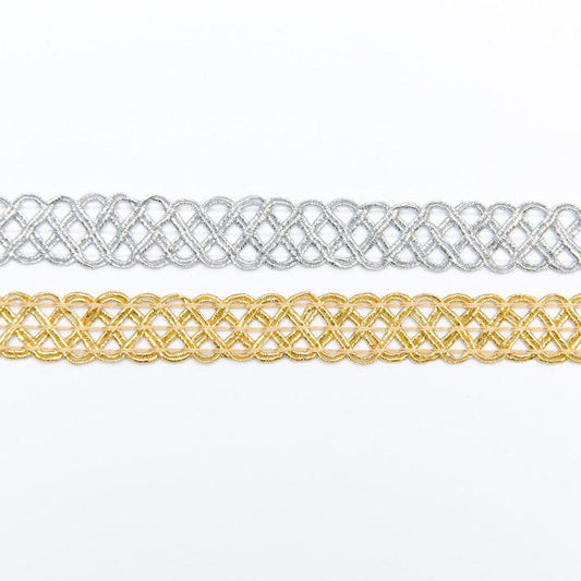 Lurex Braid Trimming Gold or Silver