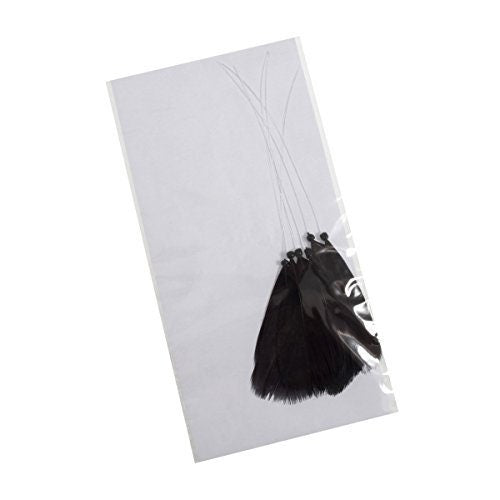 Black Feather Pick 7cm - Pack of 6
