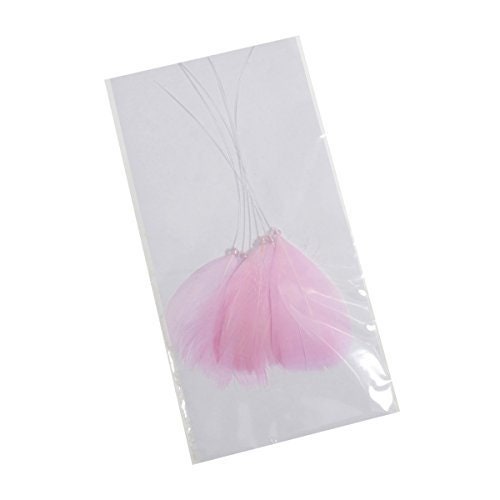 Pale Pink Feather Pick 7cm - Pack of 6