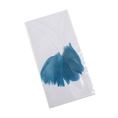 Dark Turquoise Feather Pick 7cm - Pack of 6